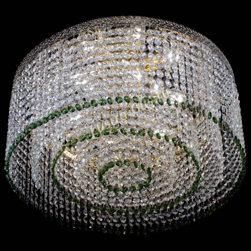 Люстра Милан капель оптикон Зеленая в Подольске Гусь Хрустальный