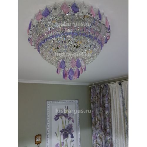 Люстра Катерина дубик цветная в Подольске Гусь Хрустальный