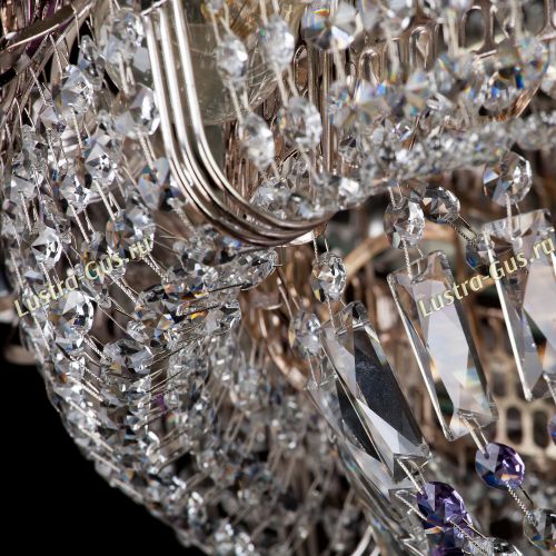 Люстра Кольцо Классика фиолетовая в Подольске Гусь Хрустальный