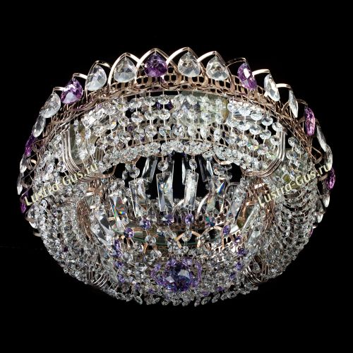 Люстра Кольцо Классика фиолетовая в Подольске Гусь Хрустальный