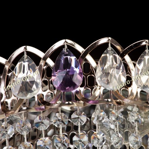 Люстра Кольцо Классика фиолетовая в Подольске Гусь Хрустальный