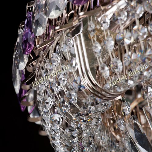 Люстра Кольцо Классика фиолетовая в Подольске Гусь Хрустальный