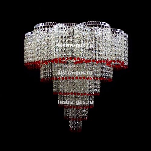 Люстра Лотос №3 цветная в Подольске Гусь Хрустальный