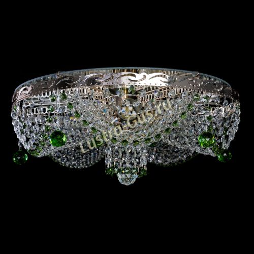 Люстра Виктория зеленая в Подольске Гусь Хрустальный