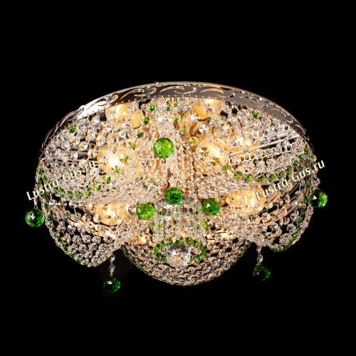 Люстра Виктория зеленая в Подольске Гусь Хрустальный