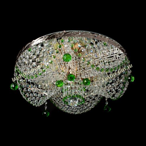 Люстра Виктория зеленая в Подольске Гусь Хрустальный