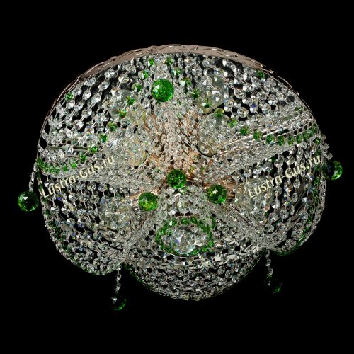 Люстра Виктория зеленая в Подольске Гусь Хрустальный