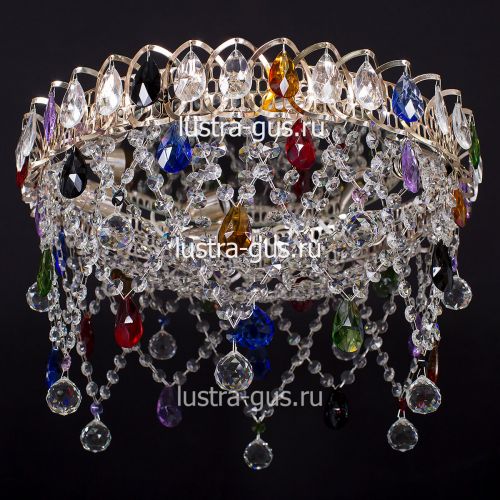 Люстра Паутинка разноцветная в Подольске Гусь Хрустальный