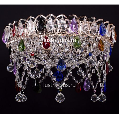 Люстра Паутинка разноцветная в Подольске Гусь Хрустальный