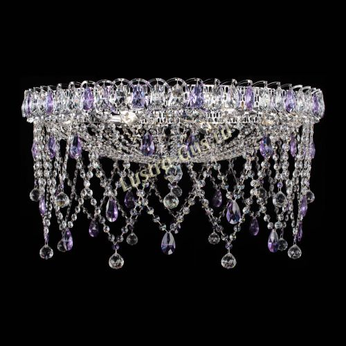 Люстра Паутинка фиолетовая в Подольске Гусь Хрустальный