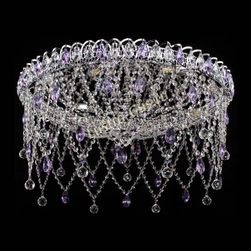 Люстра Паутинка фиолетовая в Подольске Гусь Хрустальный