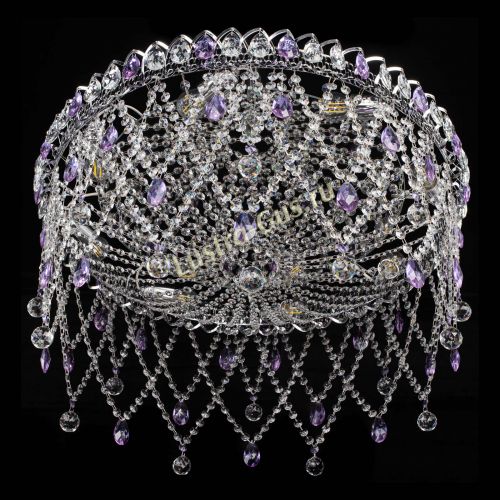 Люстра Паутинка фиолетовая в Подольске Гусь Хрустальный