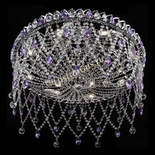 Люстра Паутинка фиолетовая в Подольске Гусь Хрустальный