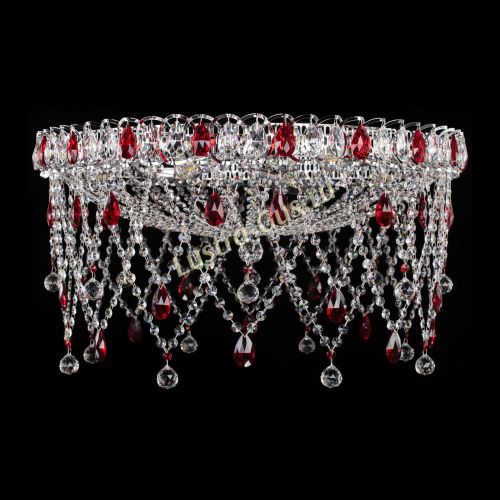 Люстра Паутинка красная в Подольске Гусь Хрустальный