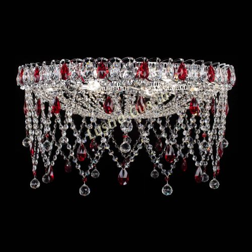 Люстра Паутинка красная в Подольске Гусь Хрустальный