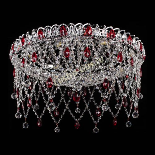 Люстра Паутинка красная в Подольске Гусь Хрустальный