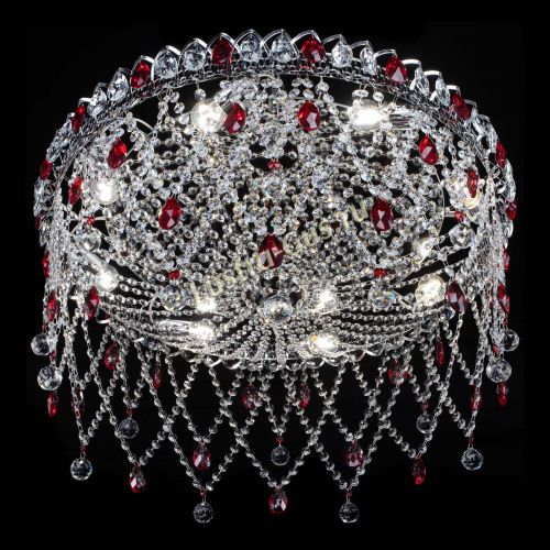 Люстра Паутинка красная в Подольске Гусь Хрустальный