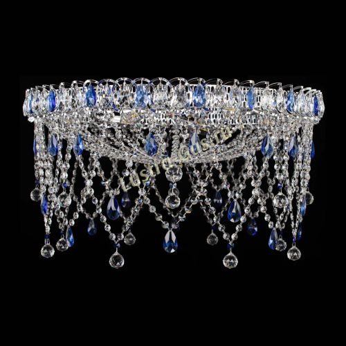 Люстра Паутинка синяя в Подольске Гусь Хрустальный