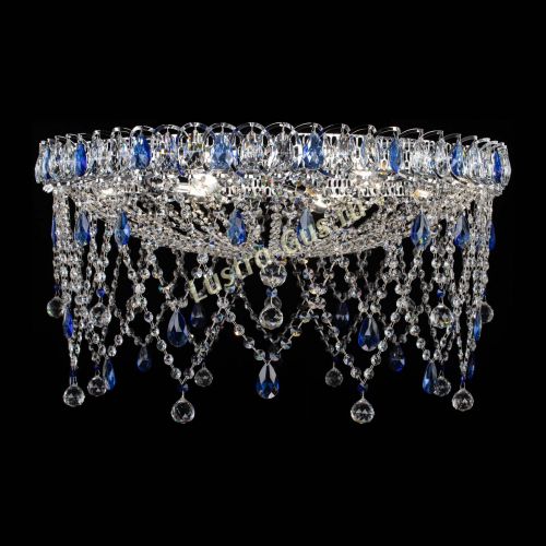 Люстра Паутинка синяя в Подольске Гусь Хрустальный