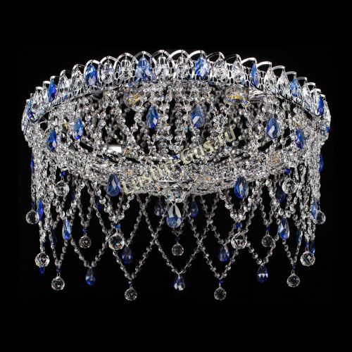 Люстра Паутинка синяя в Подольске Гусь Хрустальный