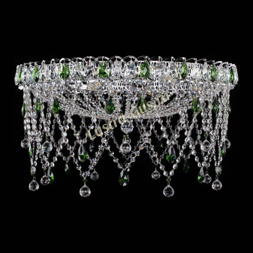 Люстра Паутинка зеленая в Подольске Гусь Хрустальный