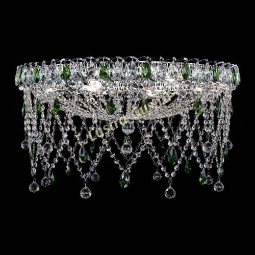 Люстра Паутинка зеленая в Подольске Гусь Хрустальный