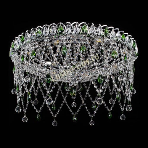 Люстра Паутинка зеленая в Подольске Гусь Хрустальный