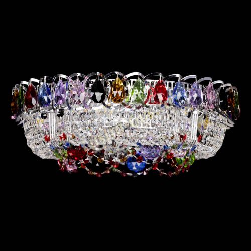 Люстра Снежинка разноцветная в Подольске Гусь Хрустальный