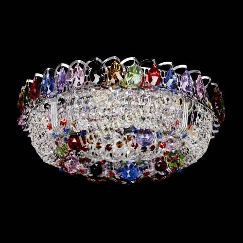 Люстра Снежинка разноцветная в Подольске Гусь Хрустальный