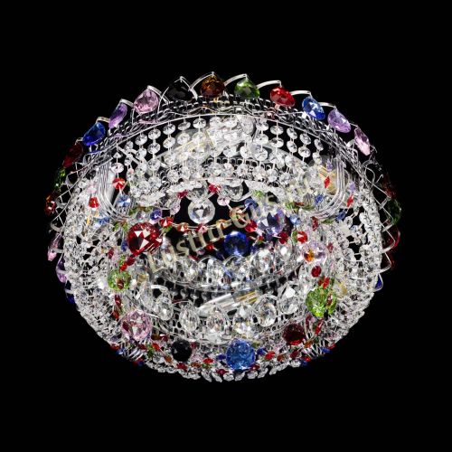 Люстра Снежинка разноцветная в Подольске Гусь Хрустальный