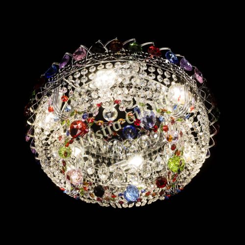 Люстра Снежинка разноцветная в Подольске Гусь Хрустальный