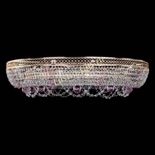 Люстра Снежинка Венеция №10 розовая в Подольске Гусь Хрустальный