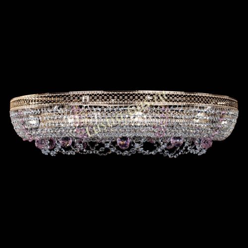 Люстра Снежинка Венеция №10 розовая в Подольске Гусь Хрустальный