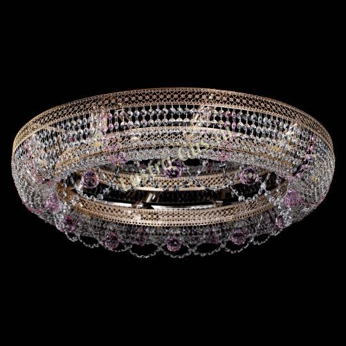 Люстра Снежинка Венеция №10 розовая в Подольске Гусь Хрустальный