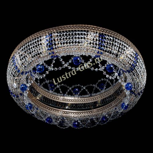 Люстра Снежинка Венеция №10 синяя в Подольске Гусь Хрустальный
