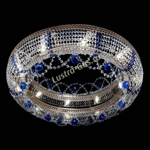 Люстра Снежинка Венеция №10 синяя в Подольске Гусь Хрустальный