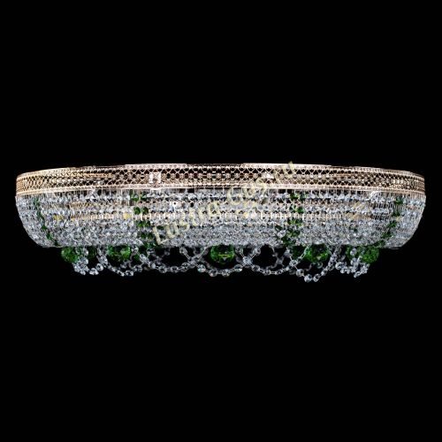 Люстра Снежинка Венеция №10 зеленая в Подольске Гусь Хрустальный