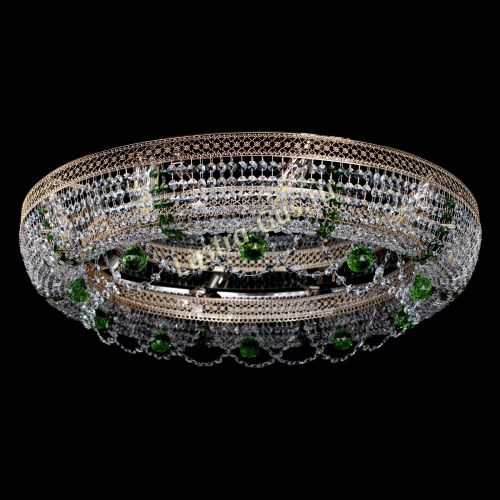 Люстра Снежинка Венеция №10 зеленая в Подольске Гусь Хрустальный