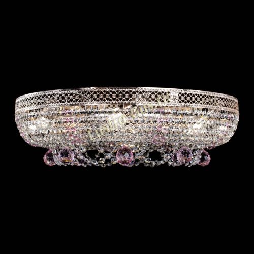 Люстра Снежинка Венеция №8 розовая в Подольске Гусь Хрустальный