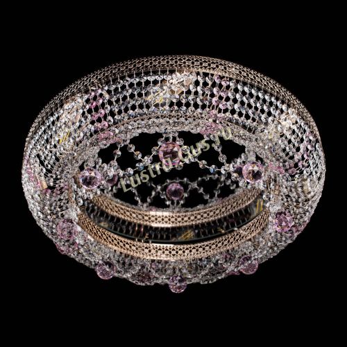 Люстра Снежинка Венеция №8 розовая в Подольске Гусь Хрустальный