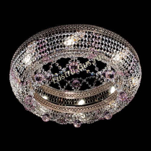 Люстра Снежинка Венеция №8 розовая в Подольске Гусь Хрустальный