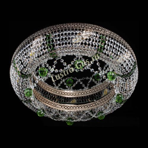 Люстра Снежинка Венеция №8 зеленая в Подольске Гусь Хрустальный