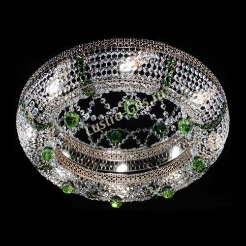 Люстра Снежинка Венеция №8 зеленая в Подольске Гусь Хрустальный