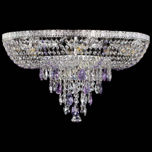 Люстра Токката Пирамида журавлик фиолетовая в Подольске Гусь Хрустальный