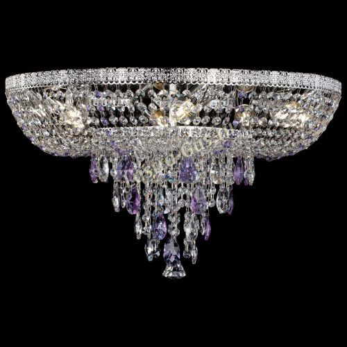 Люстра Токката Пирамида журавлик фиолетовая в Подольске Гусь Хрустальный