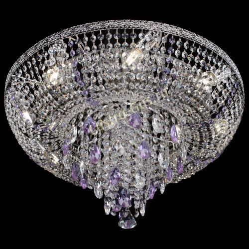 Люстра Токката Пирамида журавлик фиолетовая в Подольске Гусь Хрустальный