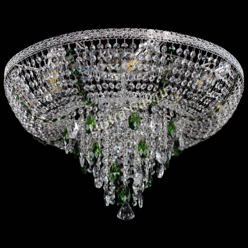 Люстра Токката Пирамида журавлик зеленая в Подольске Гусь Хрустальный