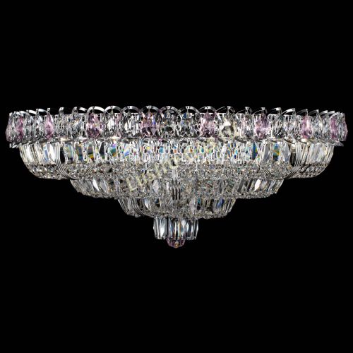 Люстра Тройное Кольцо пластинка розовая в Подольске Гусь Хрустальный