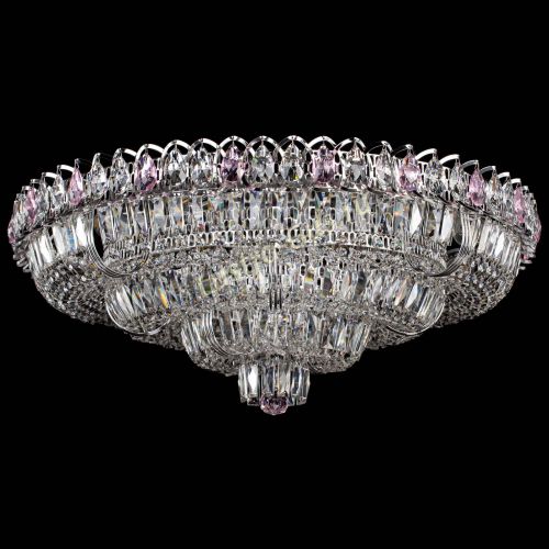 Люстра Тройное Кольцо пластинка розовая в Подольске Гусь Хрустальный