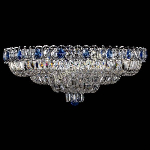 Люстра Тройное Кольцо пластинка синяя в Подольске Гусь Хрустальный